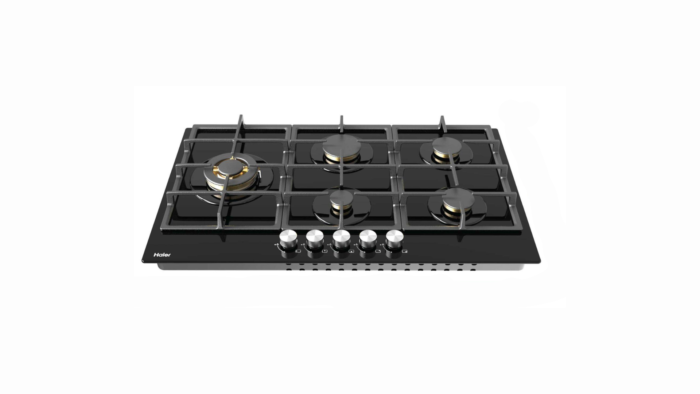 طباخ هاير 90 سم زجاج اسود رؤوس نحاس HOB-795BT1
