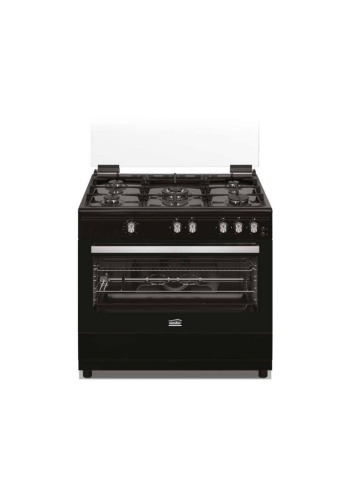 فرن سمفير 90 سم اسود رؤوس نحاس SMF- 9060-Q-BL