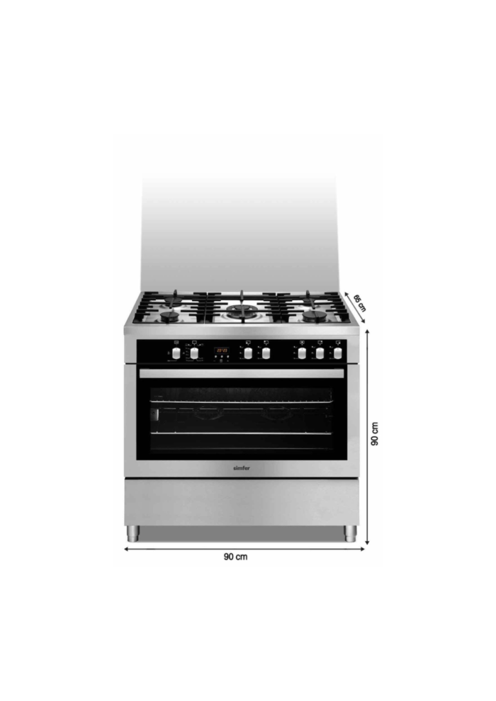 فرن سمفير 90 سم ستيل بروفيشينال  SMF- 9060PROF